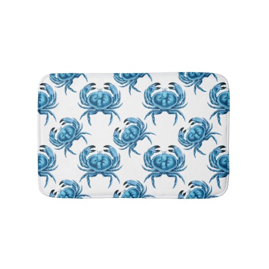 Blue Crabs Seaside Badematte (Vorderseite)