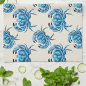 Blue Crabs Seaside Pattern Handtuch (Gefaltet)