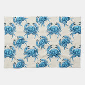 Blue Crabs Seaside Pattern Handtuch (Horizontal)