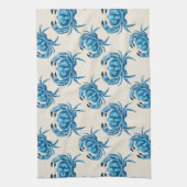 Blue Crabs Seaside Pattern Handtuch (Vertikal)