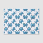 Blue Crabs Seaside Pattern Seidenpapier (Vorderseite)