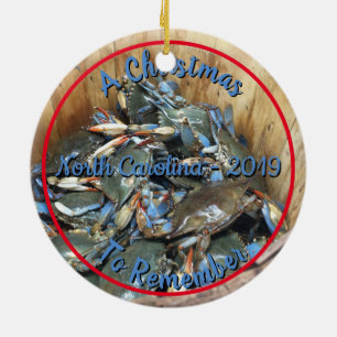 Blue Crabs - Weihnachten in North Carolina Keramik Ornament