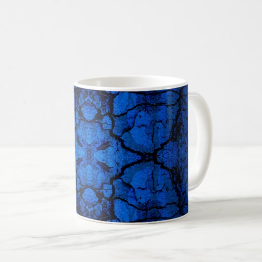 Blue Cracked Kaffeetasse (VorderseiteRechts)