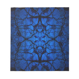 Blue Cracked Notizblock