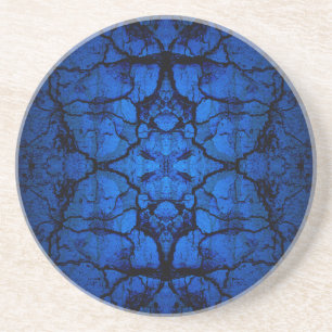 Blue Cracked Sandstein Untersetzer