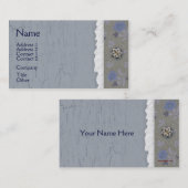 Blue Crackle Business Card Visitenkarte (Vorne/Hinten)