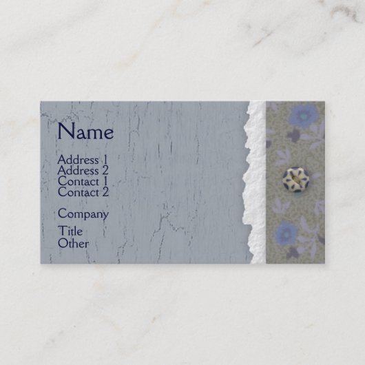 Blue Crackle Business Card Visitenkarte (Vorderseite)