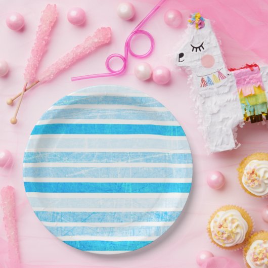 Blue Crackle Strick Paper Large Paper Teller (Party)