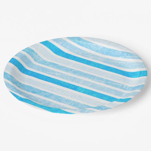Blue Crackle Strick Paper Large Paper Teller (Schrägansicht)