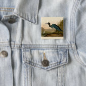 Blue Crane Heron Audubon Malerei Button (Beispiel)