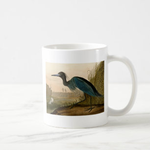 Blue Crane Heron Audubon Malerei Kaffeetasse