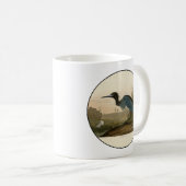 Blue Crane Heron Audubon Malerei Kaffeetasse (VorderseiteRechts)