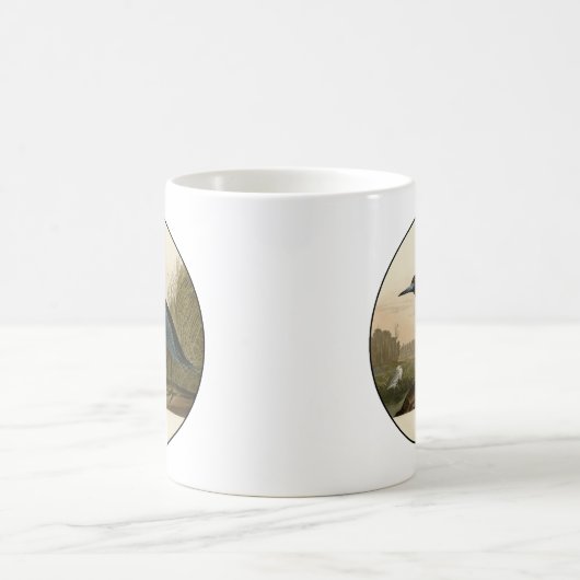 Blue Crane Heron Audubon Malerei Kaffeetasse (Mittel)