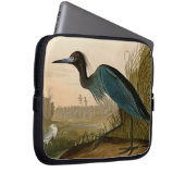 Blue Crane Heron Audubon Malerei Laptopschutzhülle (Vorne Rechts)