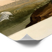 Blue Crane Heron Audubon Malerei Poster (Ecke)