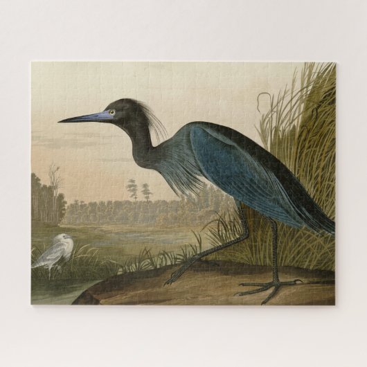 Blue Crane Heron Audubon Malerei Puzzle (Horizontal)