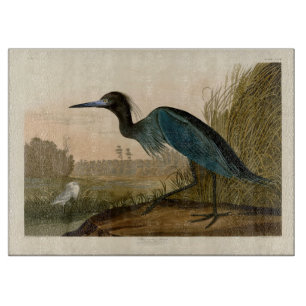 Blue Crane Heron Audubon Malerei Schneidebrett
