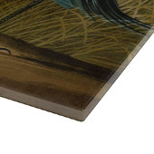 Blue Crane Heron Audubon Malerei Schneidebrett (Ecke)