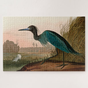 Blue Crane oder Heron Birds of America Audubon Pri Puzzle