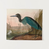 Blue Crane oder Heron Birds of America Audubon Pri Wandteppich (Vorderseite (Horizontal))