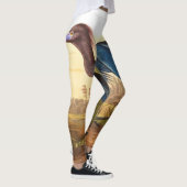 Blue Crane oder Heron von John James Audubon Leggings (Rechts)
