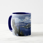 Blue Crater Foto Snowy Mountain Landschaft Tasse (Vorderseite Links)