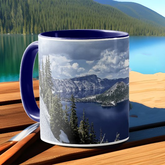 Blue Crater Foto Snowy Mountain Landschaft Tasse