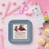 Blue Crawfish Boil Neu oder Engagement Party Pappteller (Party)