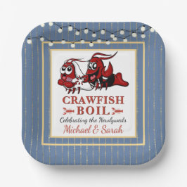Blue Crawfish Boil Neu oder Engagement Party Pappteller