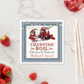 Blue Crawfish Boil Neu oder Engagement Party Serviette (Beispiel)