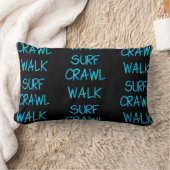 Blue Crawl Walk Surf Lendenkissen (Decke)
