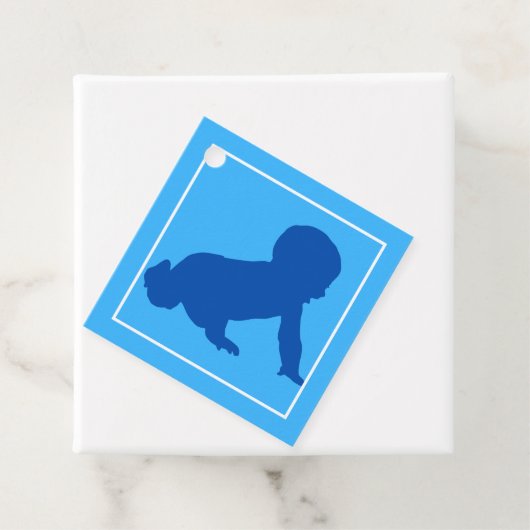Blue Crawling Baby Dusche Geschenkanhänger (Beispiel)