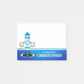Blue Crayon Personalisiert Post-it Klebezettel (Vorderseite)