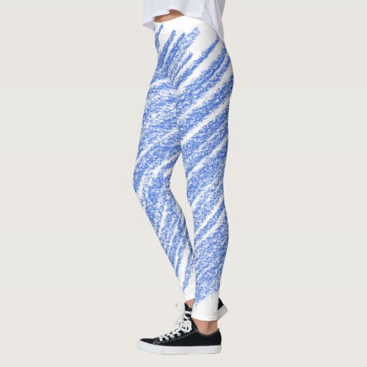Blue Crayon Style Artwork Leggings (Links)