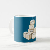 Blue Cream Blocks Let it snow Kaffeetasse (Vorderseite Links)