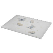 Blue & Cream Butterfliegen im Traumflug Schneidebrett (Ecke)