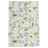 Blue Cream Floral Bridal Shower   Mittlere Geschenktüte (Rückseite)