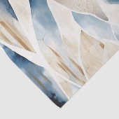Blue Cream Ivory Abstrakt Beach Seidenpapier (Detail)