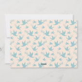 Blue Cream Modern Arch Peace Joy Foto Weihnachten (Rückseite)