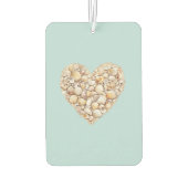 Blue Cream Sea Horses Ocean Shells Bridal Shower Autolufterfrischer (Rückseite)