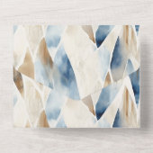 Blue Cream Sea Sand Ocean Beach All In One Einladung (Rückseite)