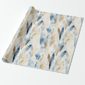 Blue Cream Sea Sand Ocean Serenity Geschenkpapier (Ungerollt)