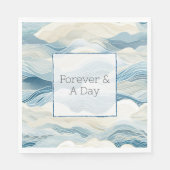 Blue Cream Sea Sand Ocean Waves Beach Serviette (Vorderseite)