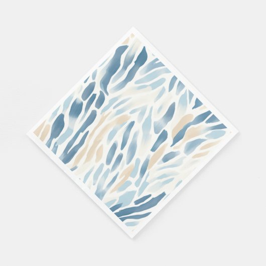 Blue Creme Abstrakt Beach Serviette (Ecke)