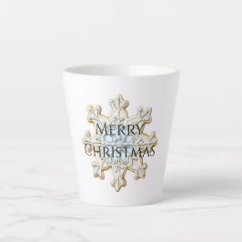 Blue Creme Christmas Snowflake Milchtasse