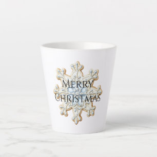 Blue Creme Christmas Snowflake Milchtasse