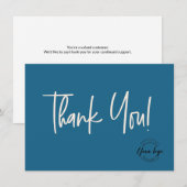 Blue Creme Company Logo Sozialdanken Dankeskarte (Vorne/Hinten)