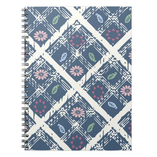 Blue & Creme Notebook Notizblock (Vorderseite)