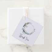 Blue Crescent Moon mit weißen Blume Danke Geschenkanhänger (Beispiel)