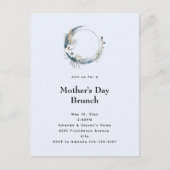 Blue Crescent Moon Mother's Day Brunch Einladungspostkarte (Vorderseite)